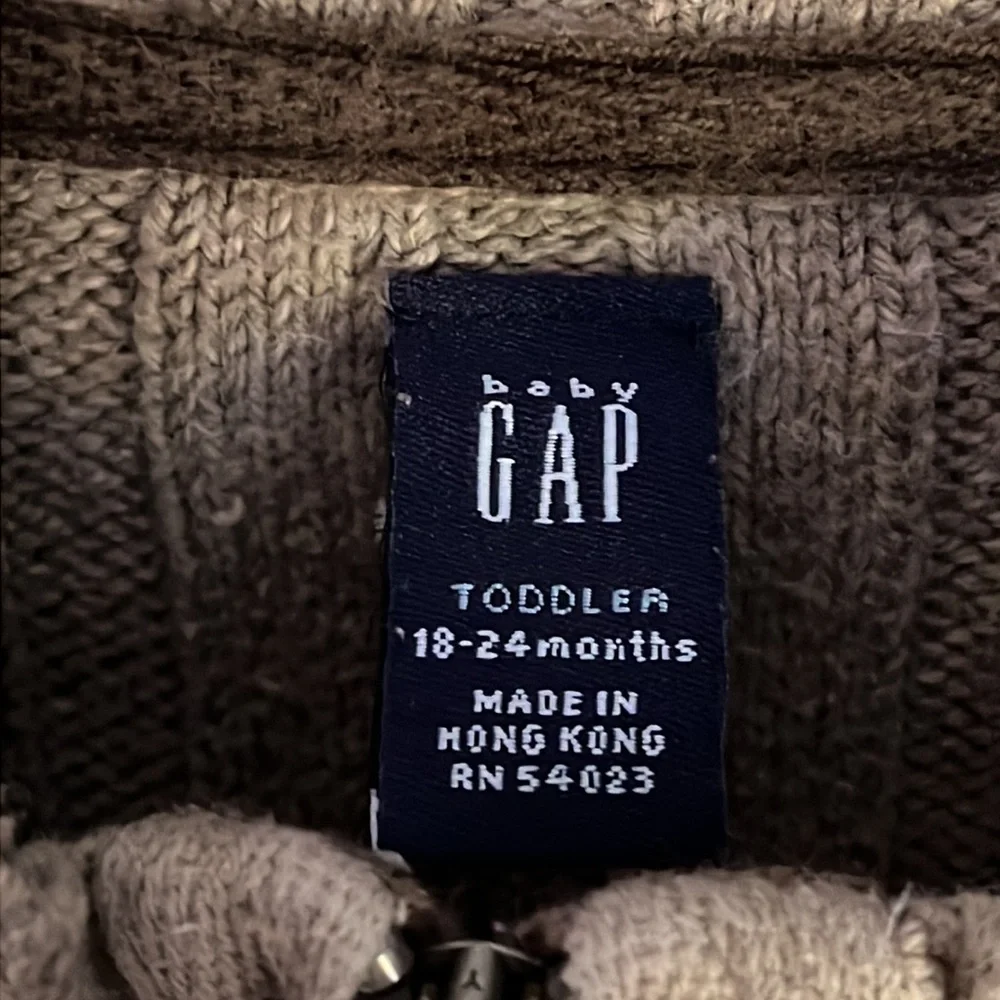 Gap Sweater Cardigan Track Jacket in oatmeal tan